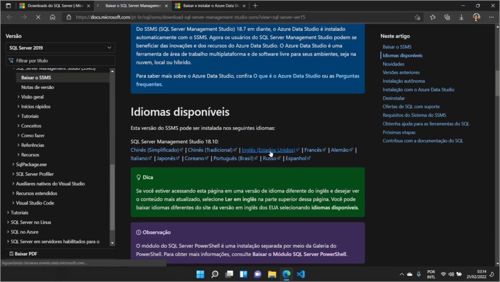 Download do Sql Management Studio